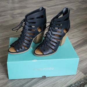 Maurices Black Gladiator Heel/Sandals